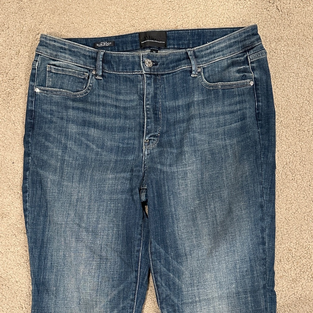 White House Black Market Blue Boot Cut Jeans